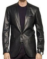 Men Genuine Leather Blazer Sport Coat 24